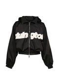 RRR123 Flagship Abbots logo-appliqué hooded jacket