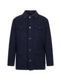Canali button-up multi-pocket jacket