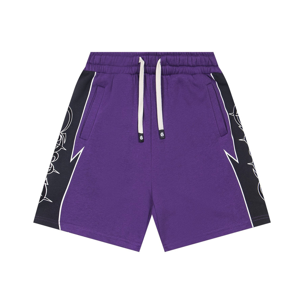 Godspeed Printed Side-Panel Drawstring Shorts