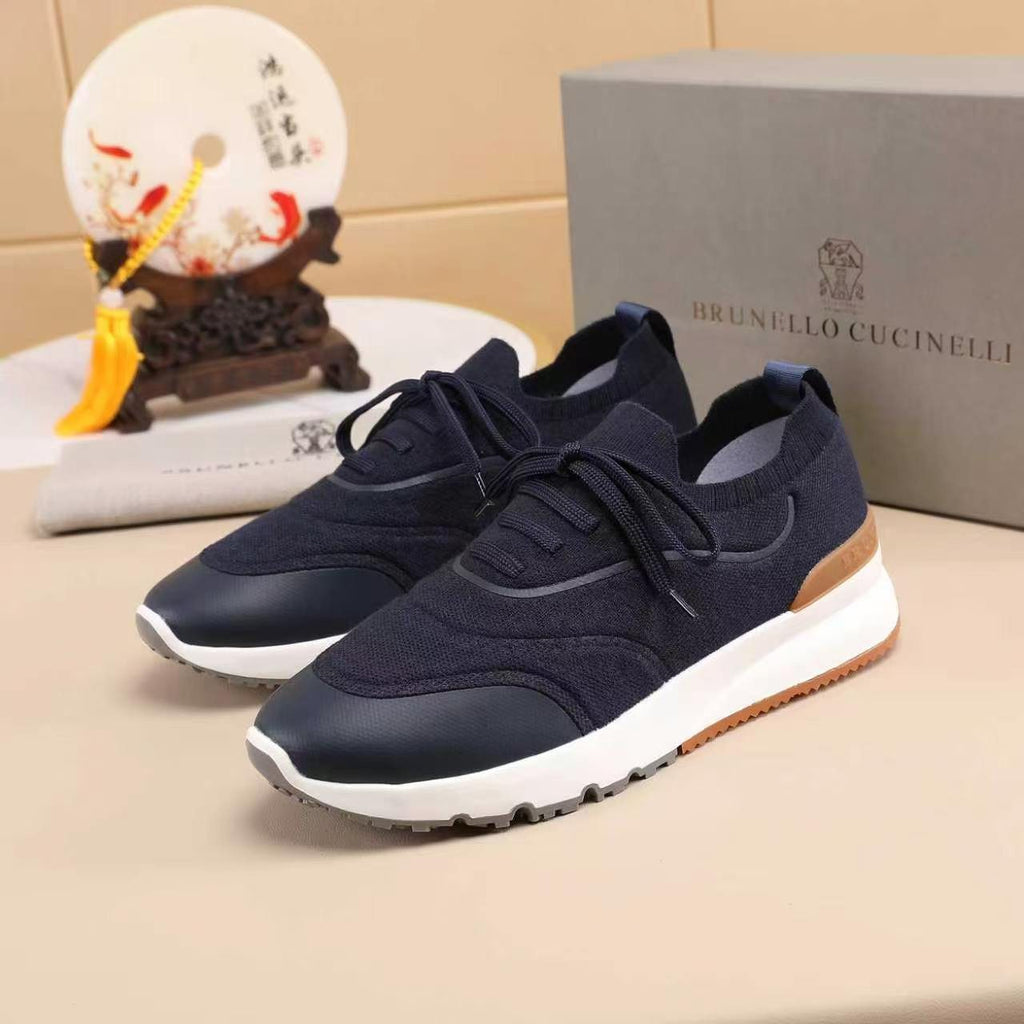 Brunello Cucinelli Men's Panel Low-Top Sneakers